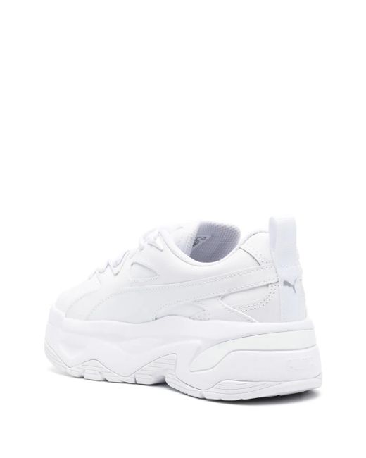 PUMA White Blstr Dresscode Leather Sneakers