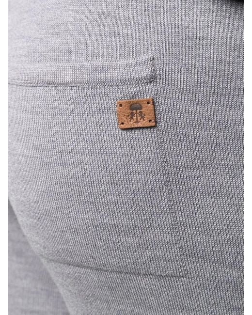 Corneliani Gray Drawstring Virgin Wool-Blend Track Pants for men