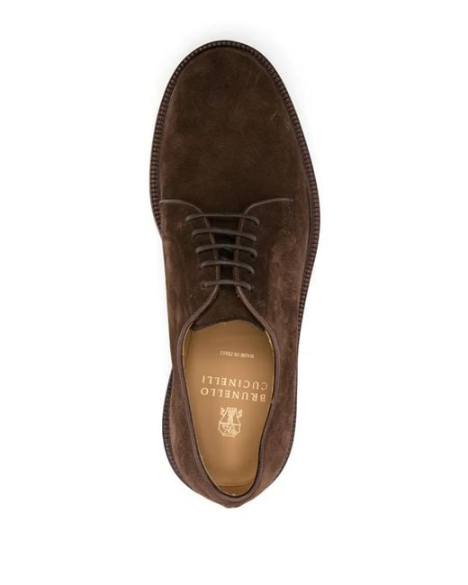 Derby Stringate di Brunello Cucinelli in Brown da Uomo