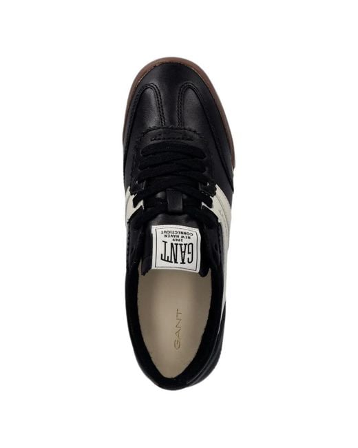Gant Black Logo-Patch Panelled Sneakers