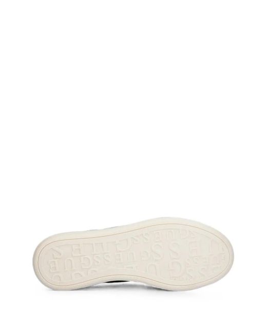 Guess Black Logo-Patch Low-Top Sneakers