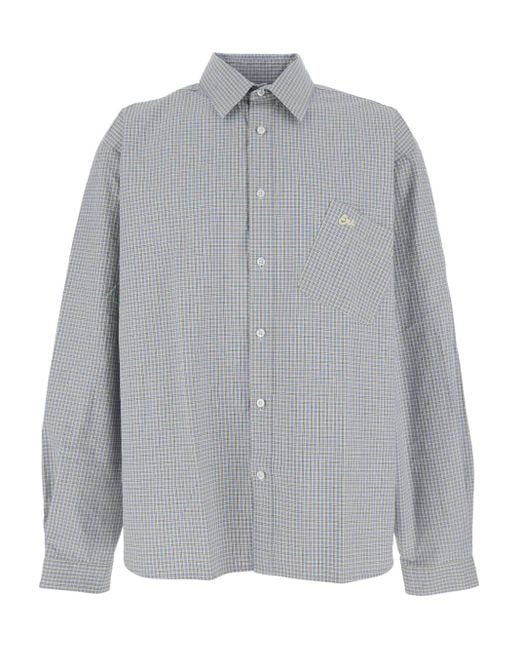 メンズ ERL チェック シャツ Gray