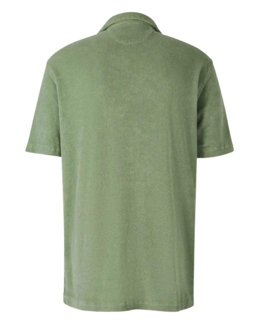 Fedeli Green Cotton Polo Shirt for men
