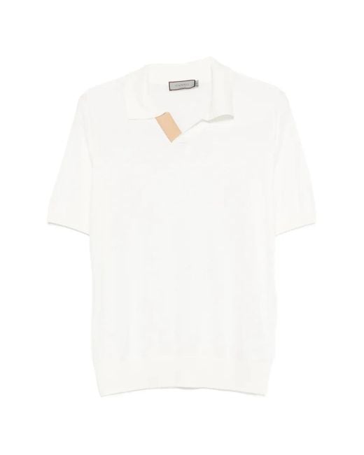Canali White Short-Sleeve T-Shirt for men