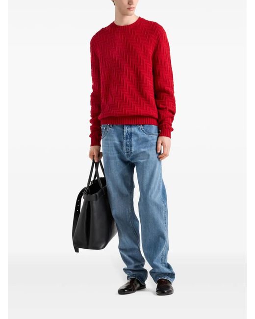 Prada Blue Low-Rise Jeans for men