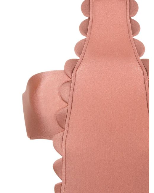 Adriana Degreas Pink Cut-out Detailing Halterneck Swimsuit