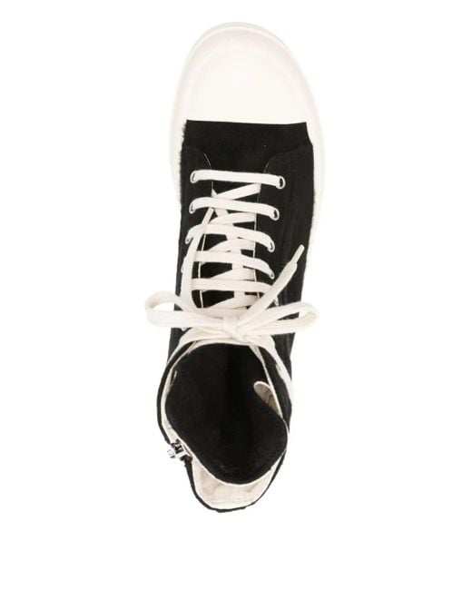 Rick Owens Black Mega Bumper Star-Embroidered Sneakers