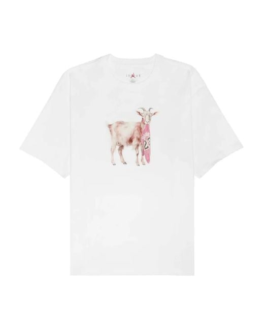 Nike White Goat-Print T-Shirt for men