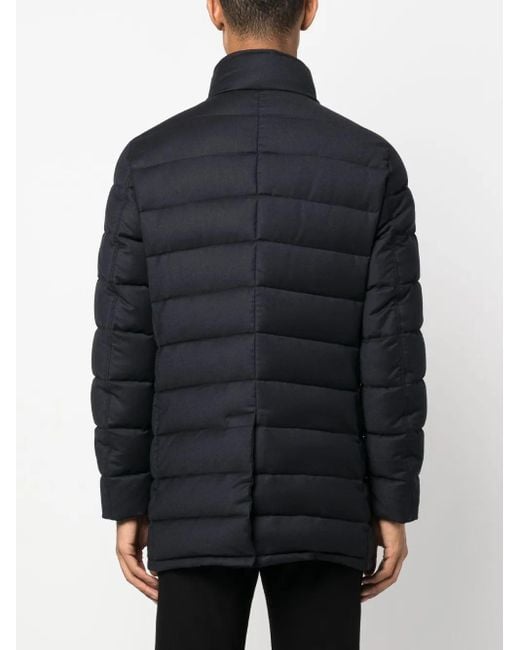 Moorer Black Long-Sleeve Padded Coat for men