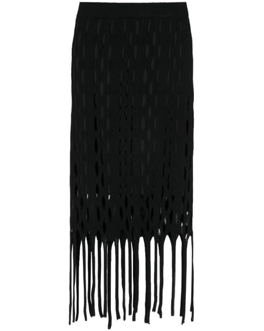 Falda de punto con abertura Pinko de color Black