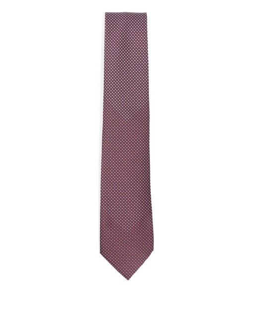 Brioni Stropdas Met Geometrisch Patroon in het Purple voor heren