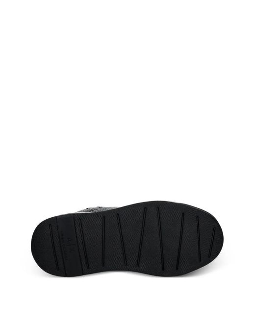 ARMANI EXCHANGE Black Panelled Sneakers for men
