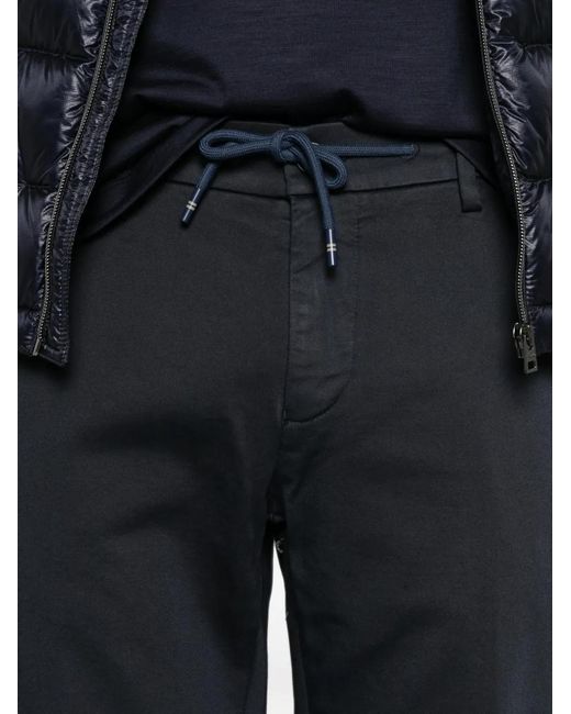 Mason's Blue Milano Drawstring Trousers for men