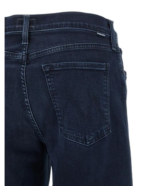 Mother Blue Rambler Straight-Leg Jeans