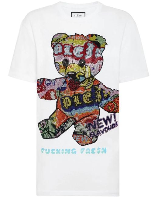 Philipp Plein White Tutti Frutti Cotton T-Shirt
