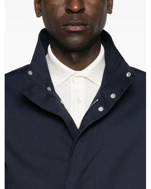 Lardini Blue Elasticated-Hem Bomber Jacket for men