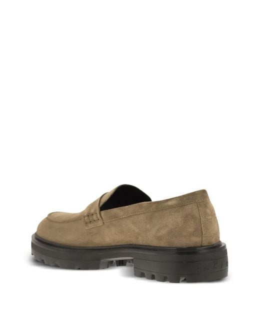 Hogan Brown H673 Saddle Lug-Sole Loafers for men