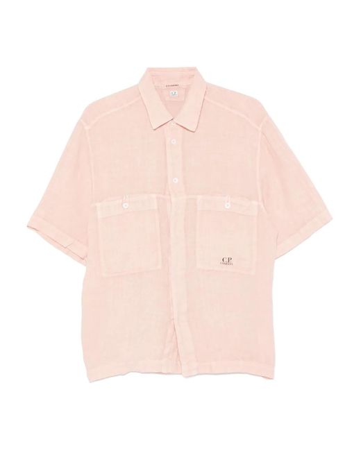 C P Company Pink Paddy Polo Shirt for men