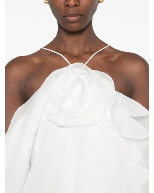 Aje. White Pandorea Layered Ruffled Maxi Dress