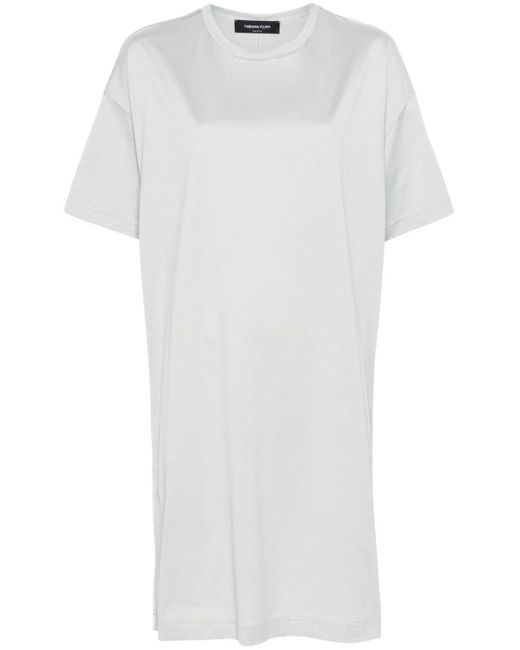 Fabiana Filippi White Round-neck Short-sleeve Dress