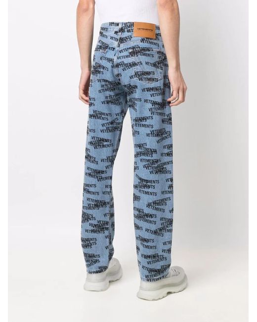 Vetements Jeans Blue for men