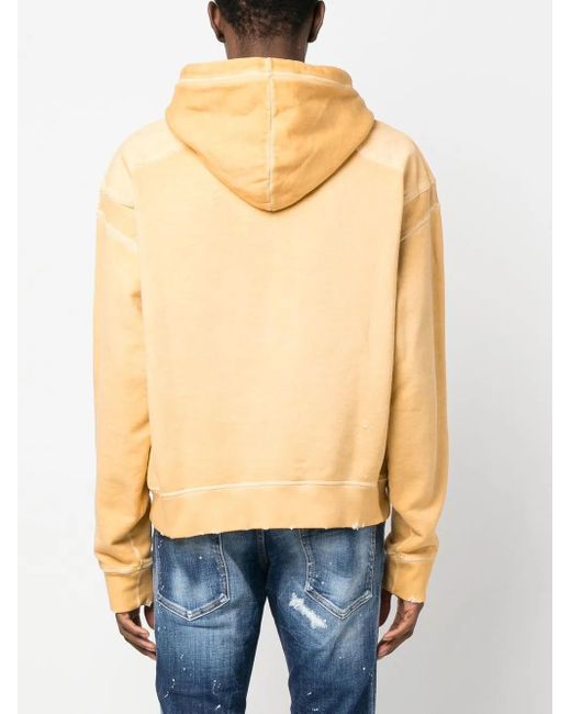 DSquared² Natural Logo-Print Drawstring Hoodie for men