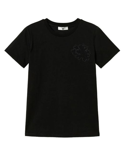 Twinset Black Embroidered T-Shirt