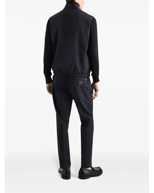 Dolce & Gabbana Blue Pleat-Detail Trousers for men