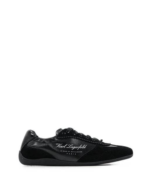 Karl Lagerfeld Black Altia Panelled Sneakers