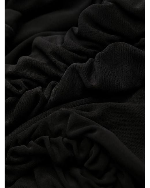 DSquared² Black Ruched-Effect Dress