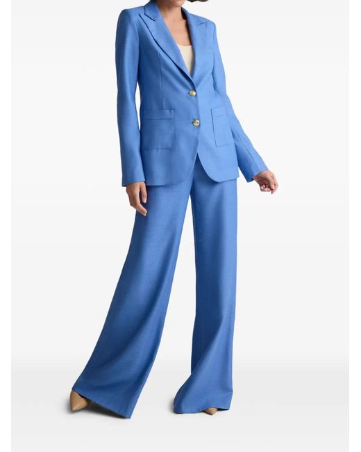 St. John Blue Long Sleeve Suiting Jacket