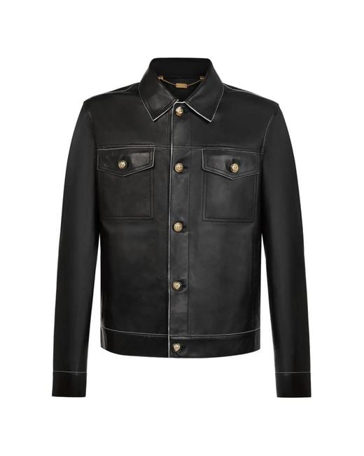 Billionaire Black Leather Jacket for men