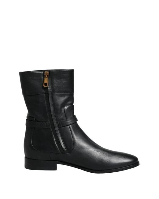 Dolce & Gabbana Black Leather Ankle Boots