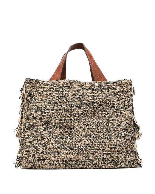 IBELIV Brown Onja Fringed Tote Bag