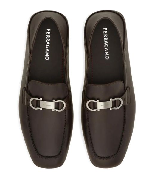 Ferragamo Gray Gancini Loafers for men