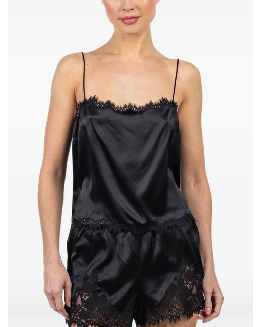 Doen Black Loure Lace Top