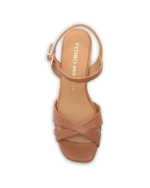 Pedro Miralles Pink Leather Sandals
