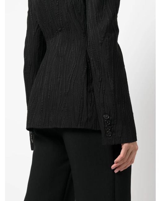 Stella McCartney Black Jacquard Single-Breasted Blazer
