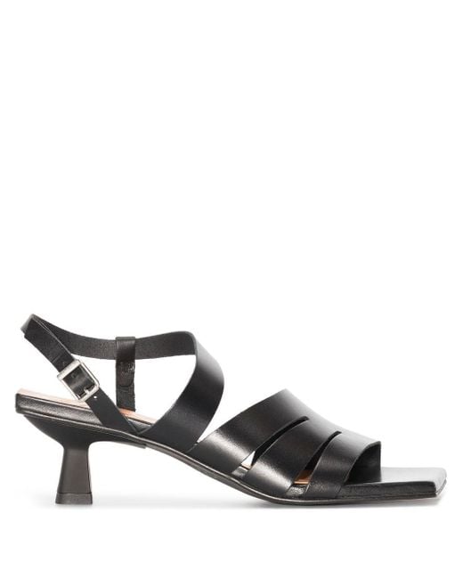 Ganni Xx Square-toe Sandals in Black | Lyst UK