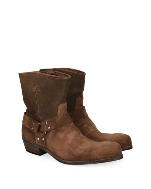 Premiata Brown Harness Suede Boots for men