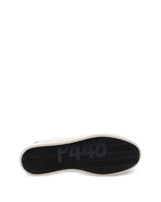 P448 White John Logo-Perforated Sneakers for men