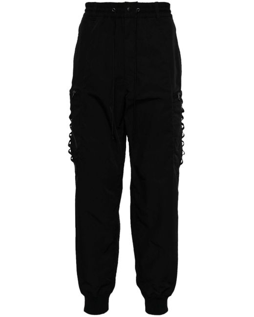 Junya Watanabe Black High-rise Tapered Trousers for men