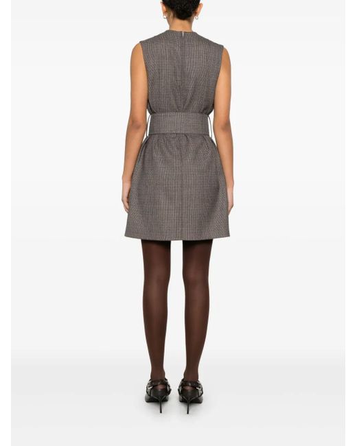 Stella McCartney Gray Houndstooth Mini Dress