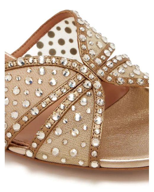 Aquazzura Natural Leather Mules
