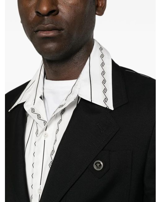 Versace Black Medusa-Detail Blazer for men
