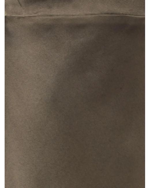 Avant Toi Brown Satin-Finish Elasticated-Waistband Maxi Skirt