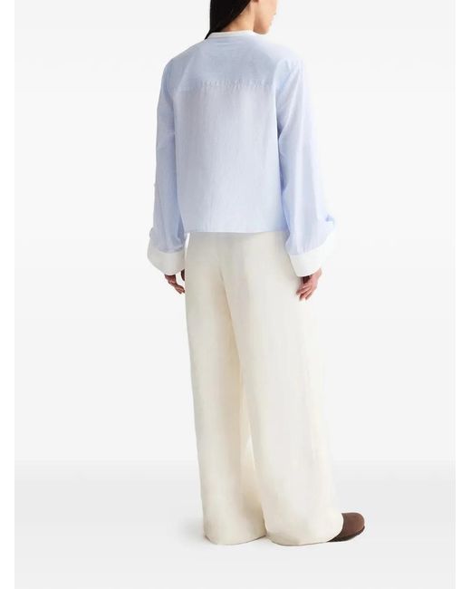Twp White Pleated Trousers