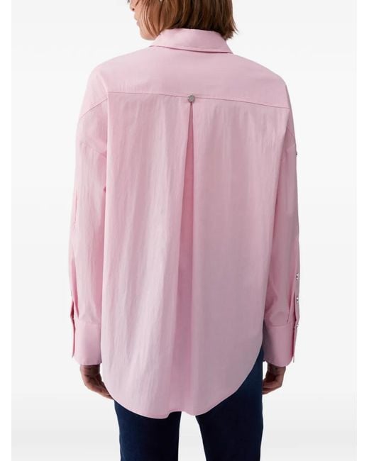Liu Jo Pink Poplin Shirt With Studs