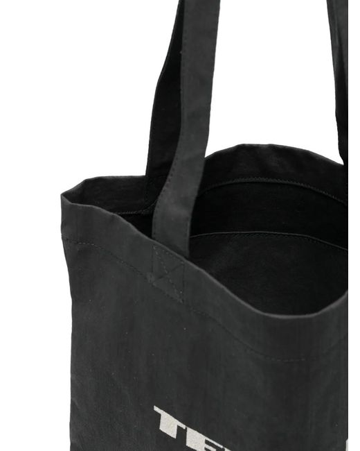 Rick Owens Black Graphic Shoulder Bag