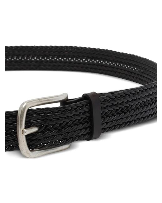 Orciani White Plug Braided Leather Belt for men